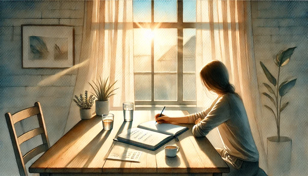 What Are Good Morning Routines? person creating a personalized healthy morning routine plan for productivity and focus