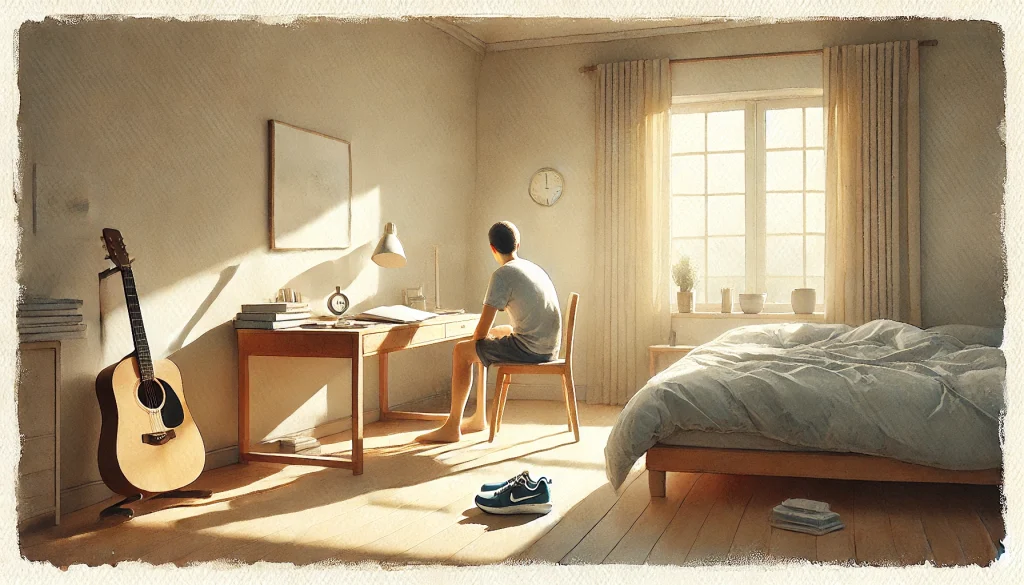 Micro habits example with one page book reading and running shoes showing simple ways to build habits effectively