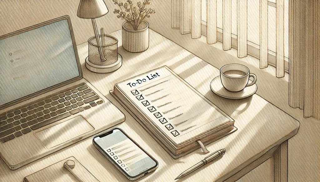 smartphone displaying to do list app used to organize tasks better and reduce forgetfulness